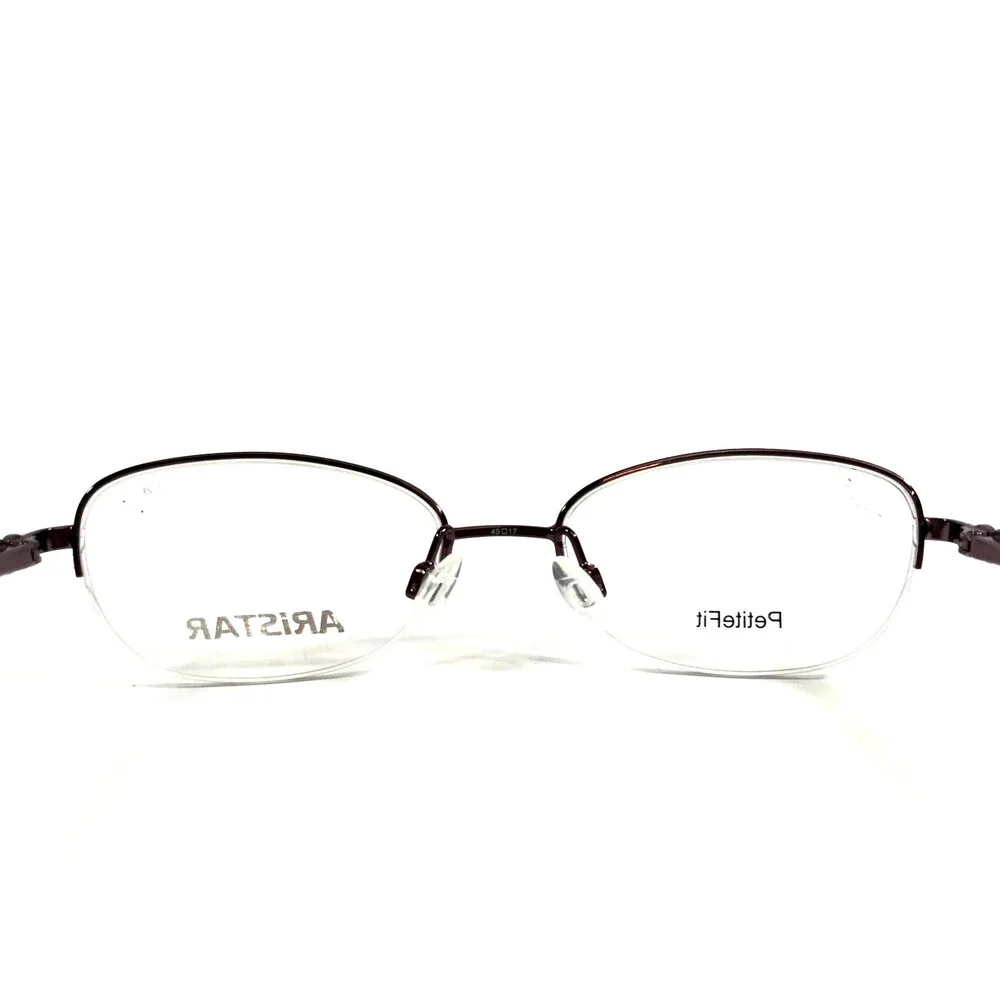 Aristar Petite Eyeglasses Frames AR16380 513 Wine Purple Half Rim 49-17-130